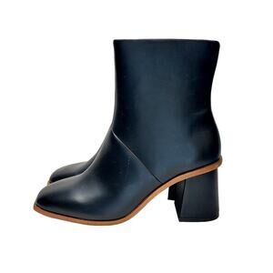NWT Time and Tru Women's Square Toe Sz 8 Dress Boots WMTT42fM018l Booties Black